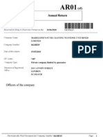 Annual Return - Details of Officers of The Company 15 May 2010