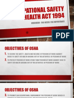 Summary of OSHA PDF