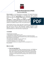 Polyacrylamide Gel Electrophoresis (PAGE) : General Consideration