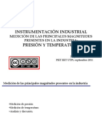 Instrumentación Industrial Presión Y Temperatura: Medición de Las Principales Magnitudes Presentes en La Industria