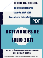 Informe Cuatrimestral Tenares