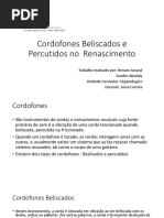 Cordofones Beliscados e Percutidos No Renascimento