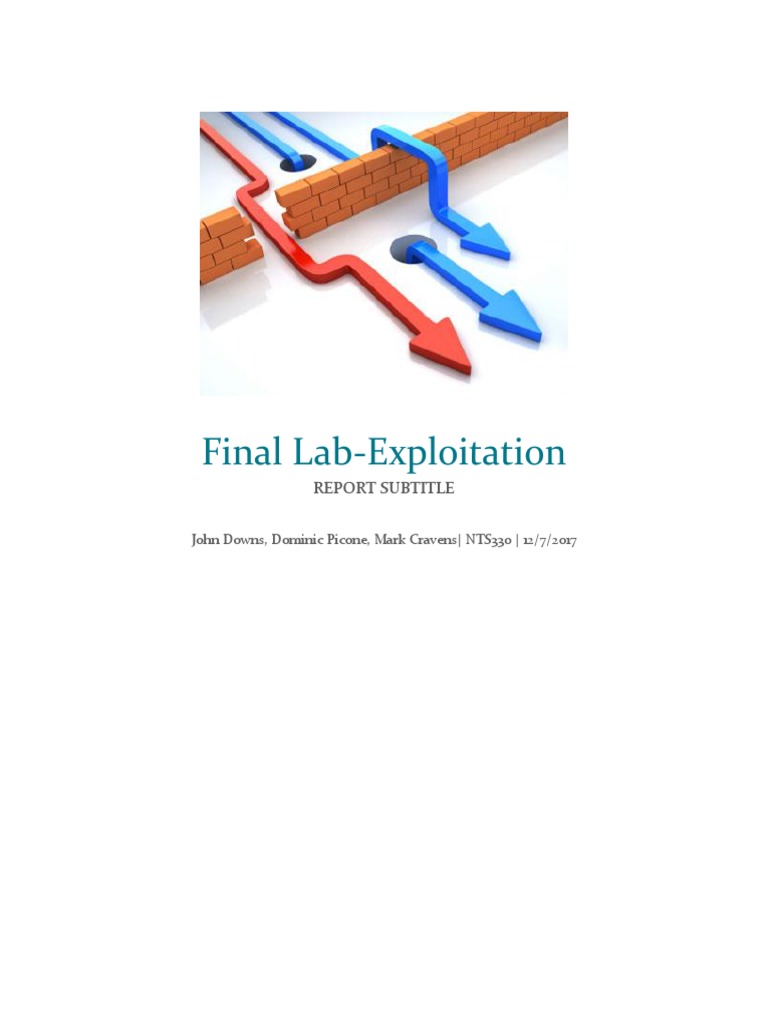 Final Lab-Exploitation: Report Subtitle | PDF | Password | World Wide Web
