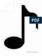 Printable Black Music Note Cut Outs PDF