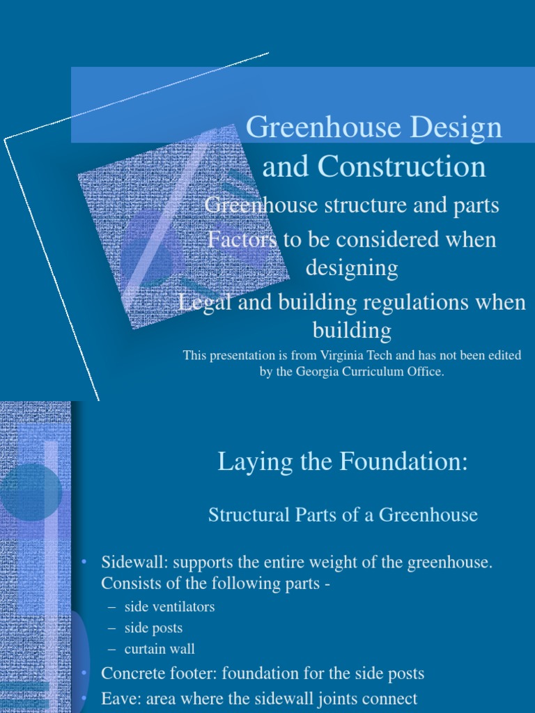 Greenhouse Design and Construction PDF Roof Greenhouse