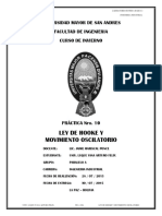 Inf. Practica 10 - Ley de Hooke y Mov. Oscilatorio