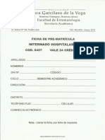 Ficha Pre Matricula Internado PDF
