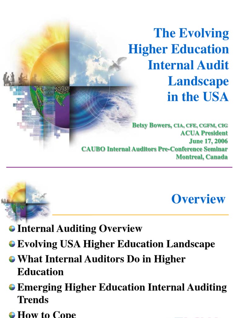 The Evolving Higher Education Internal Audit Landscape in The USA by ...