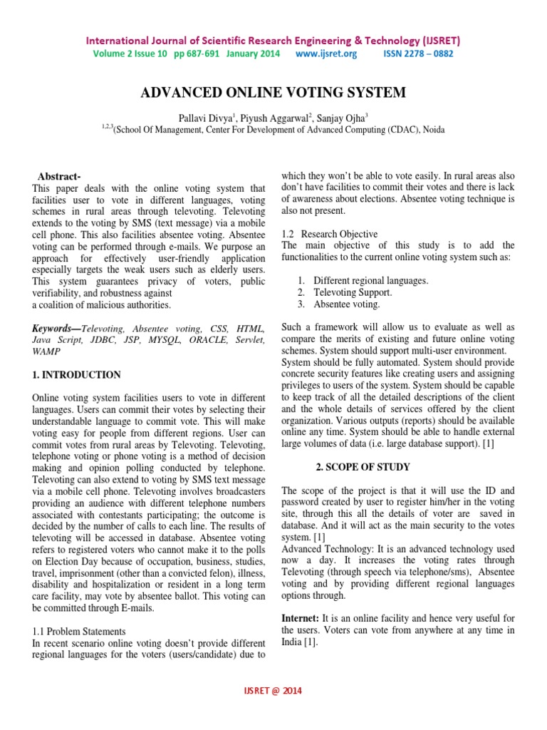 Advanced Online Voting System | PDF | Electronic Voting | Password
