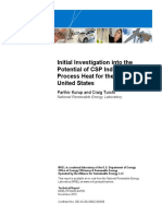 Initial Investigation Into The Potential of CSP Industrial Process Heat For The Southwest United States