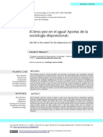 ¿Como Pez en El Agua? Aporías de La Sociología Disposicional (Claudio Benzecry)