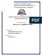 Microwave Amplifiers Design: Institute of Electrical and Electronic Engineering