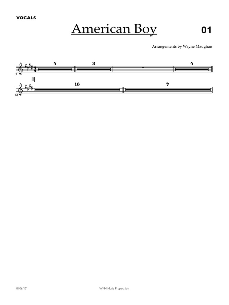 American Boy - 3 - VOCALS | PDF