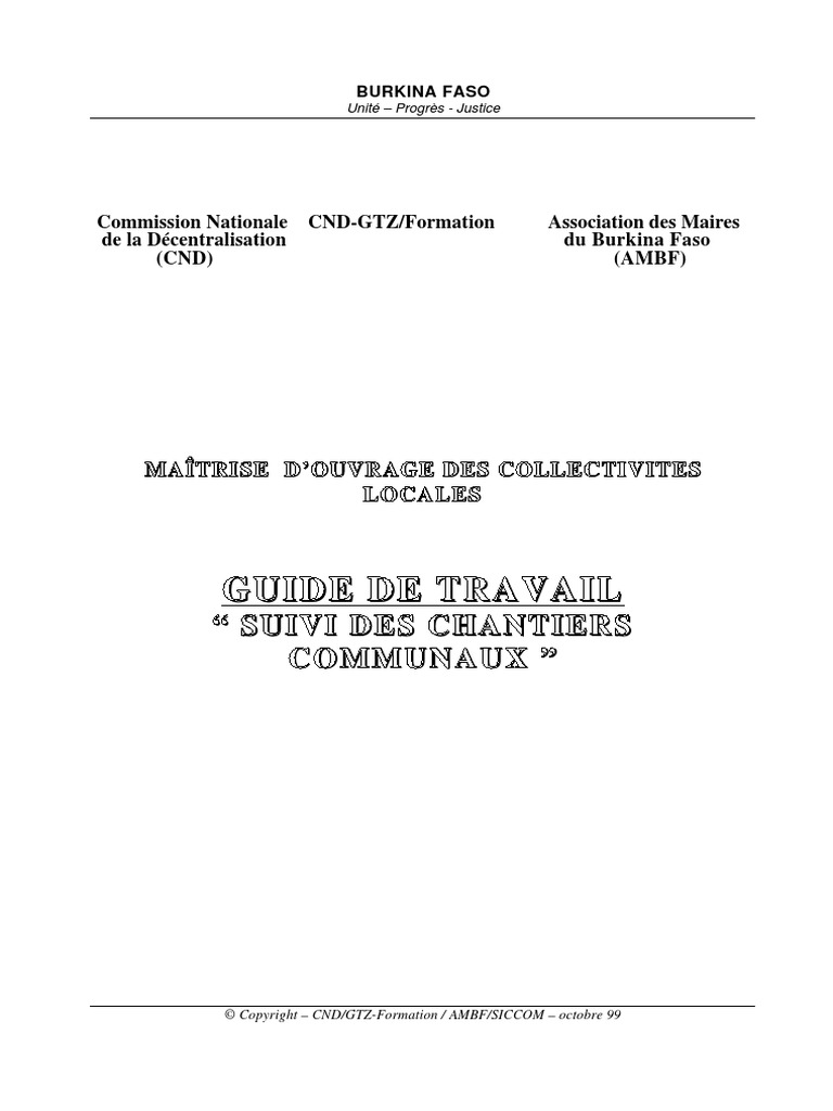 Guide de Travaux de Chantiers PDF | PDF | Appel d'offres | Cautionnement