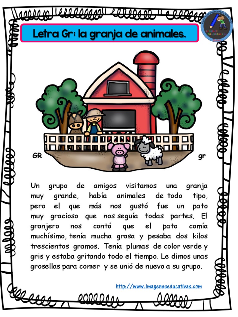 Letra Gr La Granja De Animales