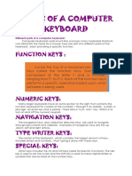 Parts of A Computer Keyboard