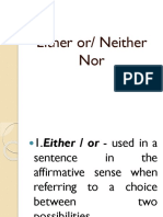 Either or and Neither Nor