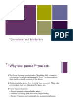 "Quotations" and Attribution