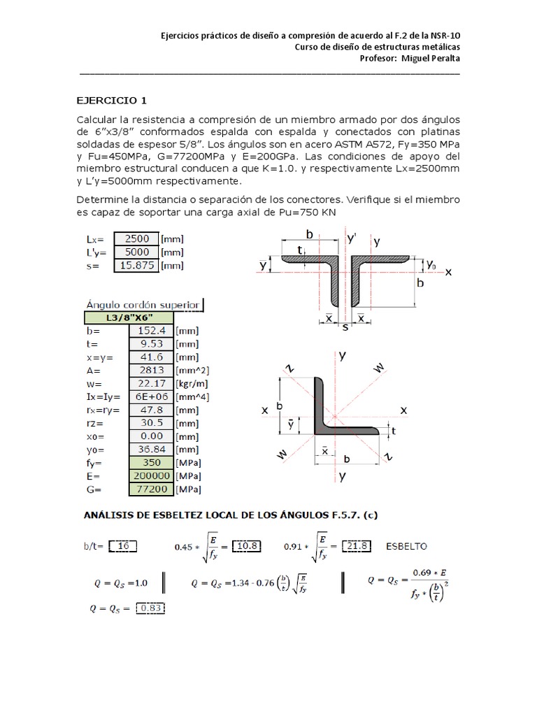Ejercicios Resueltos Compresiòn | PDF | Ingeniería de Edificación ...
