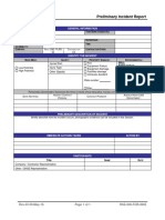 HSE-000-For-0005 Preliminary Incident Report Form