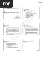 Speech and Audio Signal Processing ECE554 - Lec - 0 Introduction v2.0