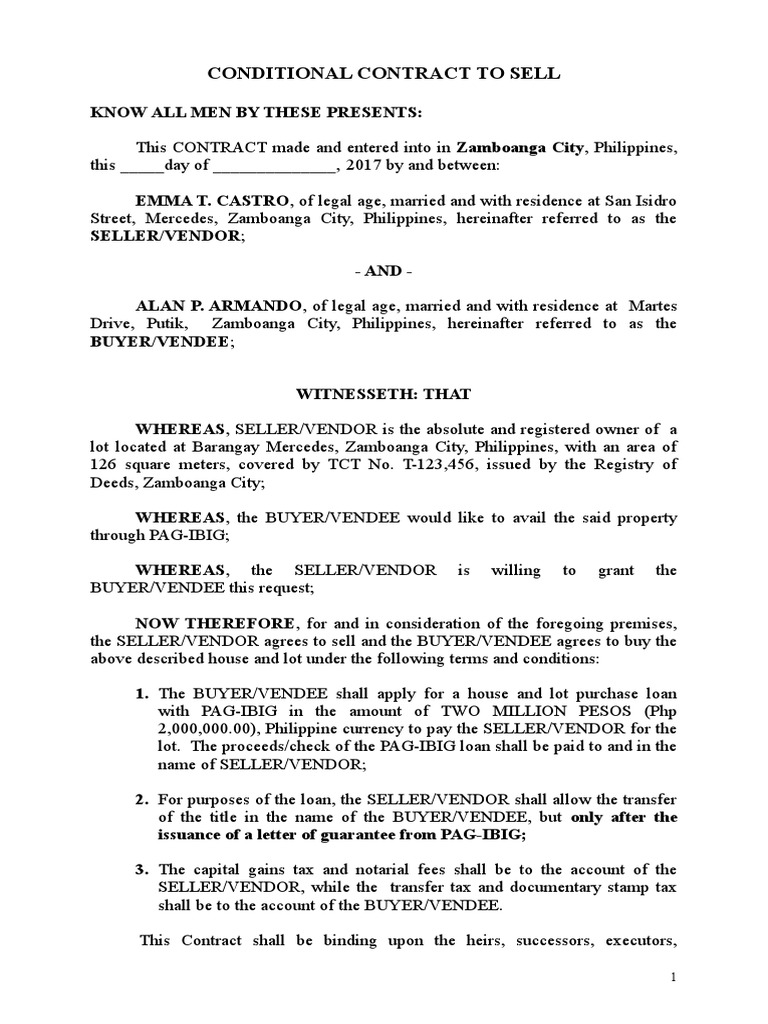 notice of assignment of contract pag ibig