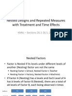 Nested Designs and Repeated Measures With Treatment and Time Effects