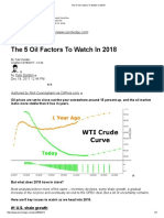 The 5 Oil Factors to Watch in 2018