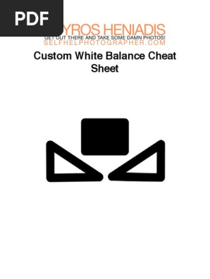 Custom White Balance Setup Guide | PDF | Color Balance | Camera