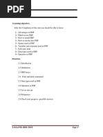 Unit - 2 PHP Basics: Learning Objectives