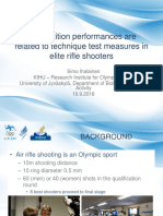 Rifle Competition Technique in Elite Rifle Shooters