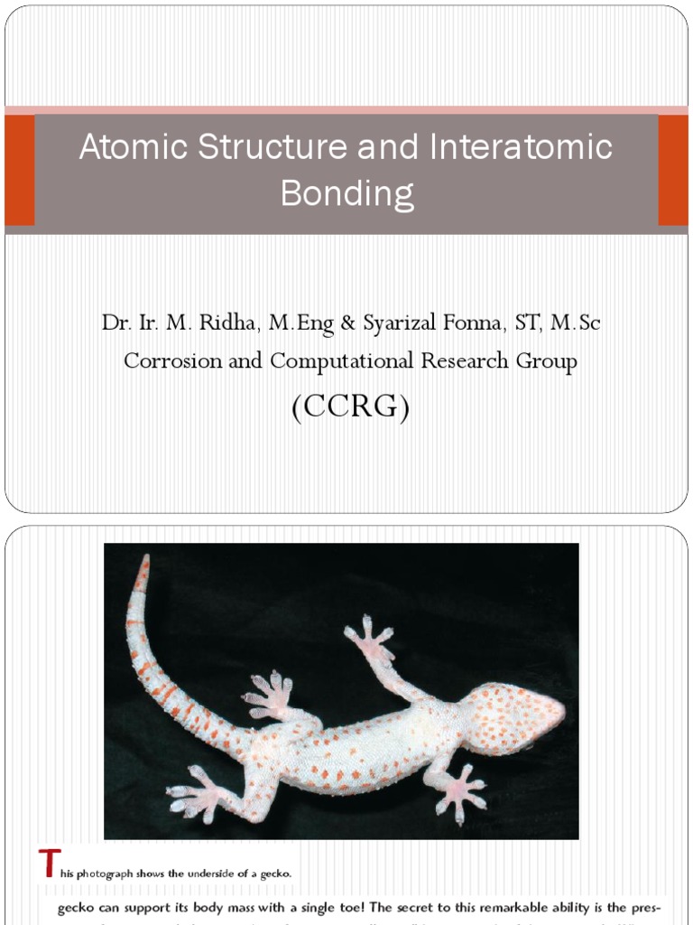 Chapter 2 Atomic Structure And Interatomic Bonding
