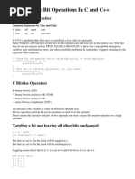 Binary Logic Bit Operations in C and C++: Programming Practice