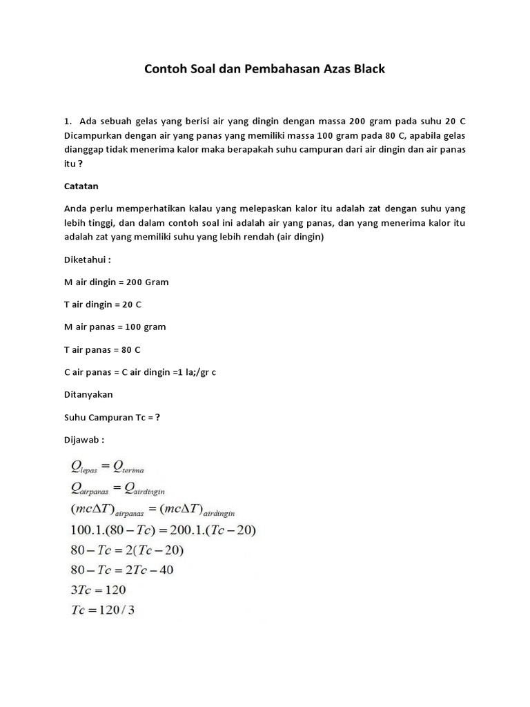 Contoh Soal Dan Pembahasan