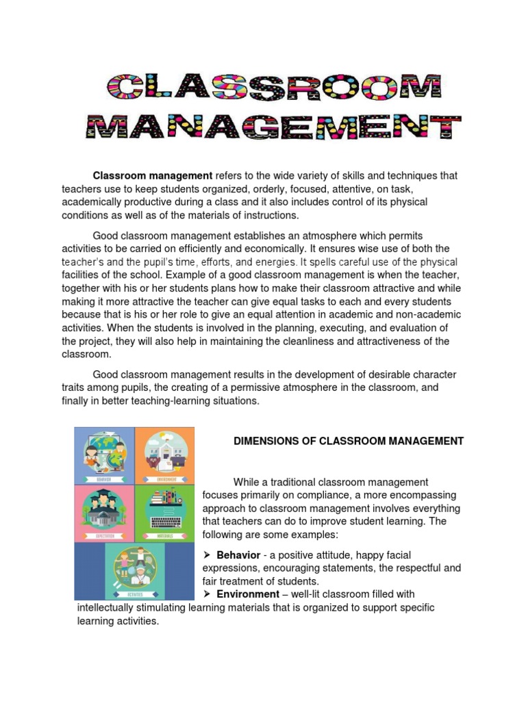 Principles and Strategies of Teaching 2 | PDF | Classroom Management ...