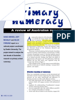 Primary Numeracy Australian Research