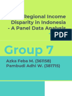 Regional Income Disparity in Indonesia - A Panel Data Analysis