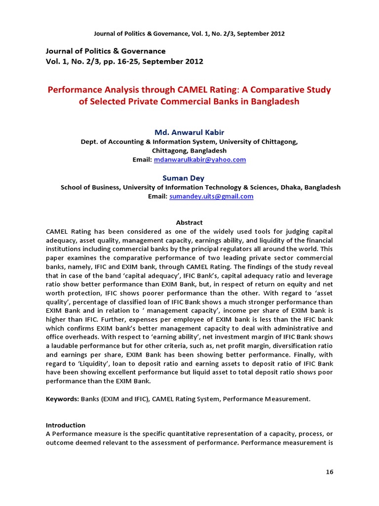 Bangladesh Banks CAMEL Analysis | PDF | Capital Requirement | Leverage ...
