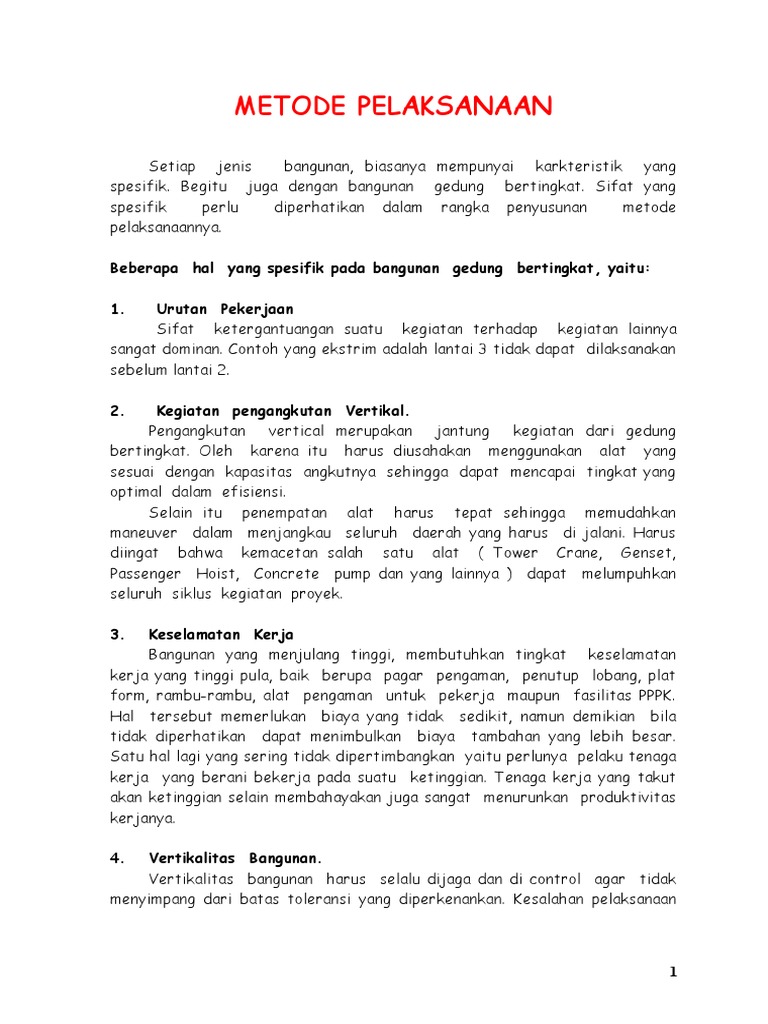 KARAKTERISTIK PROYEK GEDUNG