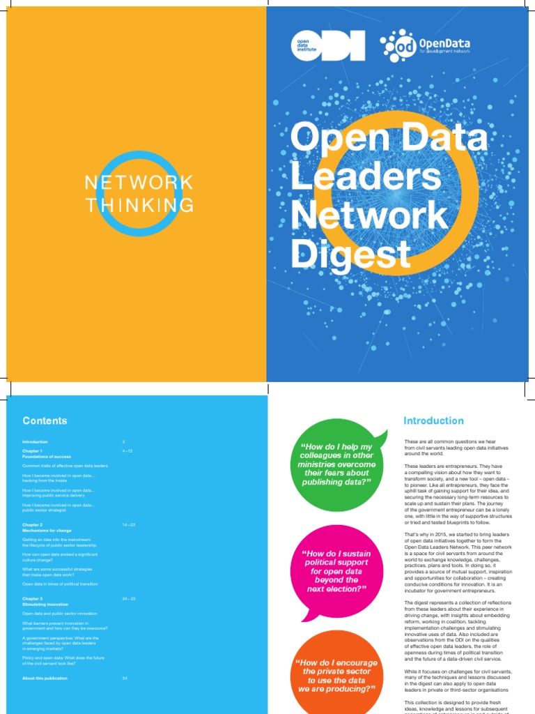 Open Data Leaders Network Digest | Leadership | Leadership ...