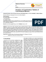 Preparation and Evaluation of Combination Tablets of Diclofenac Sodium and Antacid Mixture