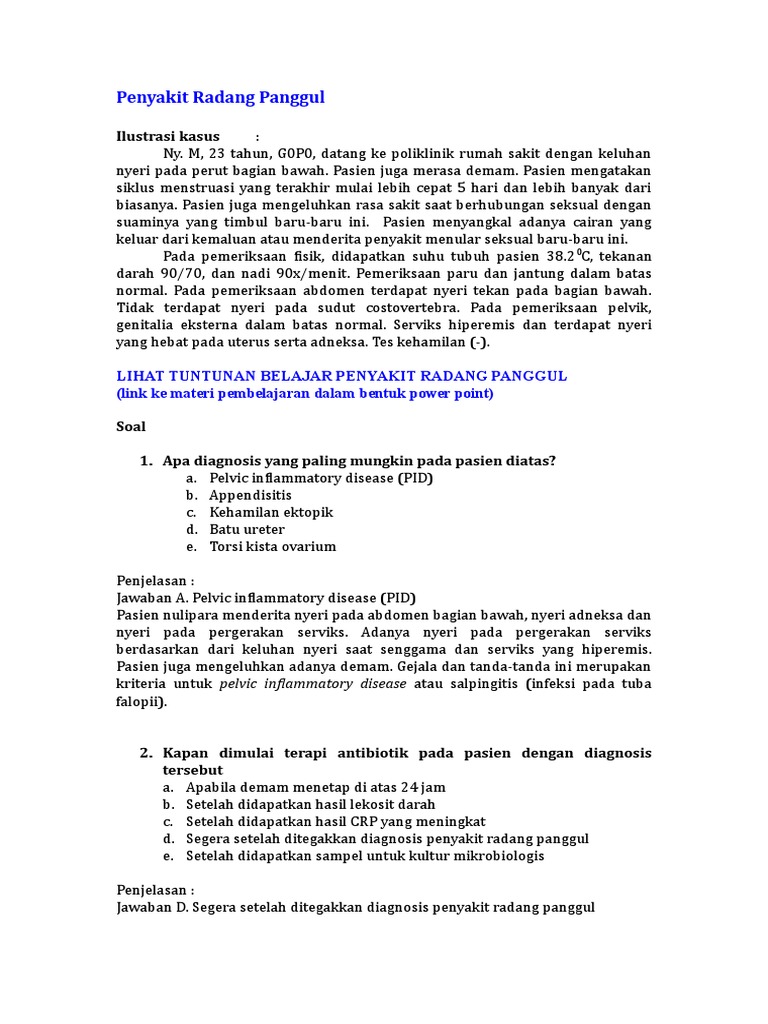 Soal Kasus Ca Serviks Dan Jawabannya Belajar Jawaban