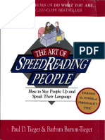 The Art of Speed Reading People How To Size People Up and Speak Their Language by Paul D Tieger PDF