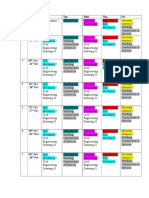 Civil Engineering Course Schedule