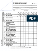 Post Tensioning Record Sheet