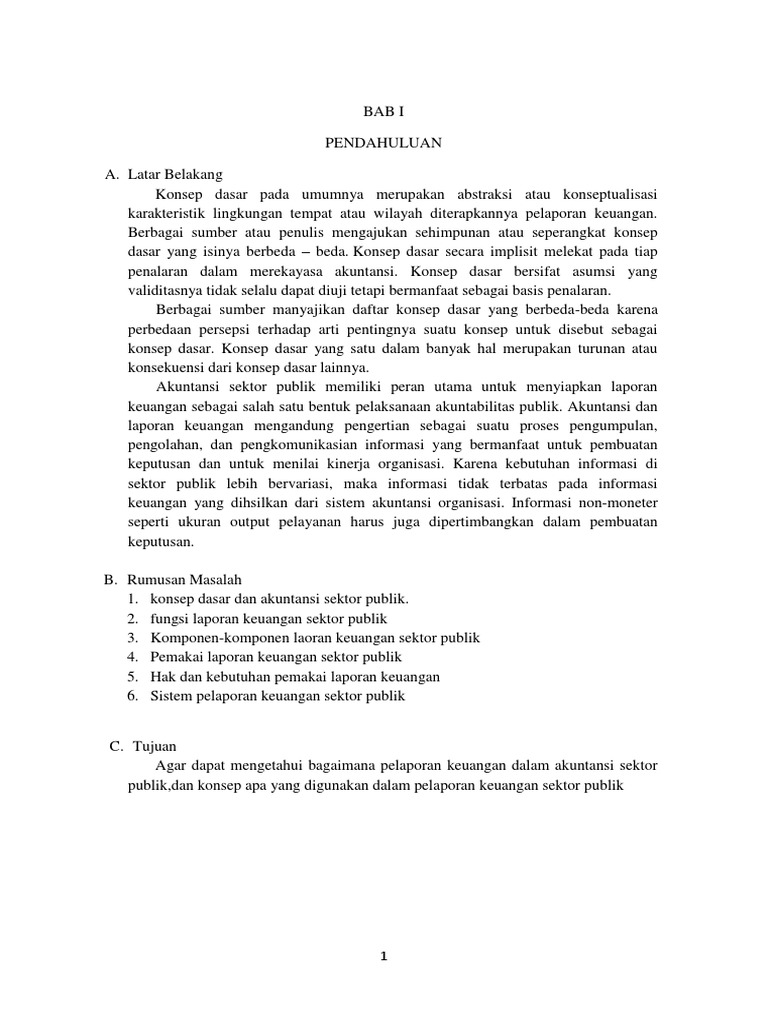 Makalah Konsep Akuntansi Sektor Publik