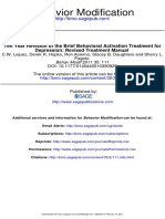 2011 Ten Year Revision of The Brief Behavioral Activation Treatment For Depression Revised Treatment Manual Lejuez Et Al