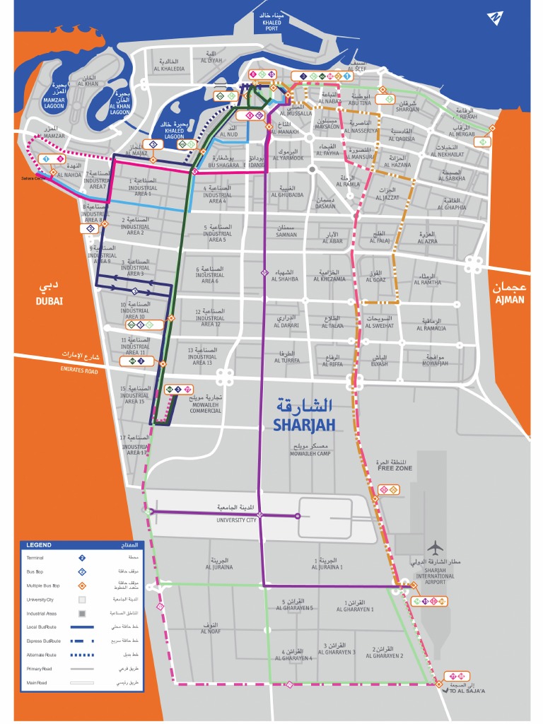 Sharjah Bus Route | PDF | Transport