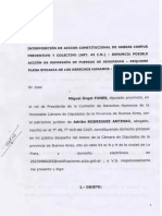 Habeas Corpus por Sesión Extraordinaria 19/12