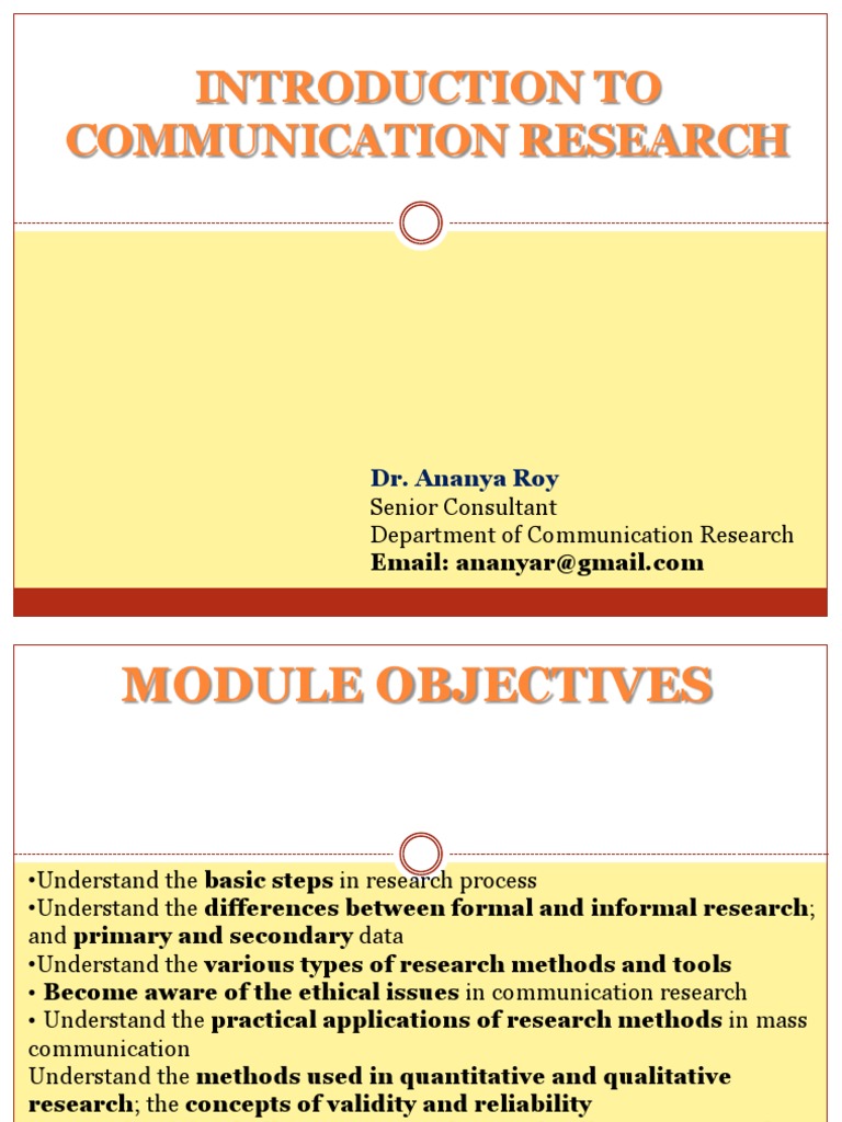 Introduction to Communication Research | PDF | Qualitative Research ...